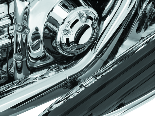 Kuryakyn Bridge The Gap Heat Shield for 1993-2008 Harley Touring Models - Chrome