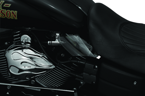 Kuryakyn Saddle Shields Heat Deflectors for 1999-2017 Harley Dyna Models - Smoke Tint