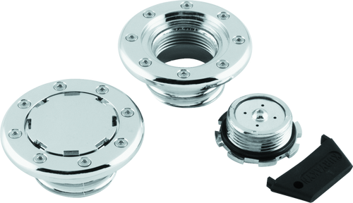 Kuryakyn Flush Mount Gas Cap with Trim Ring for Harley Davidson 1988-1990 XL Models