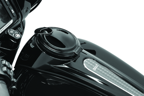 Kuryakyn Easy Fill Fuel Door Black – Stylish and Easy to Access Fuel Cap Cover for Powersports Vehicles