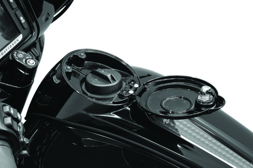 Kuryakyn Easy Fill Fuel Door Black – Stylish and Easy to Access Fuel Cap Cover for Powersports Vehicles