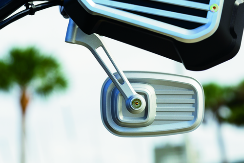 Kuryakyn Dillinger Mirrors Silver - Rugged Industrial Style with Enhanced Visibility