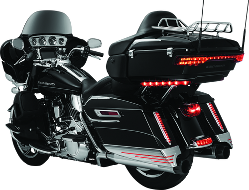 Kuryakyn Tri-Line Gauge Trim for 14-Up Touring Harley Davidson Models - Chrome