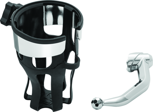 Kuryakyn Reflex Drink Holder for Honda Goldwing DCT Handlebar - Chrome, Left Side Mount Part #6494