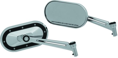 Kuryakyn Heavy Industry Mirrors Chrome/Black – Durable PowerSports Motorcycle Accessories Part 1765