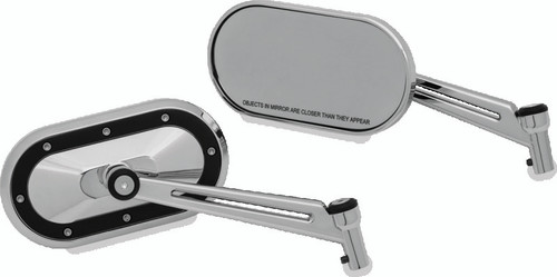 Kuryakyn Heavy Industry Mirrors Chrome/Black – Durable PowerSports Motorcycle Accessories Part 1765