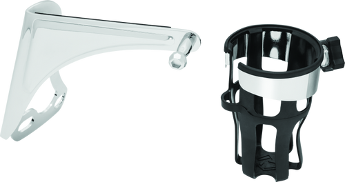 Kuryakyn Reflex Drink Holder for Harley-Davidson Touring Models – Right Side, Chrome (Part No. 6488)