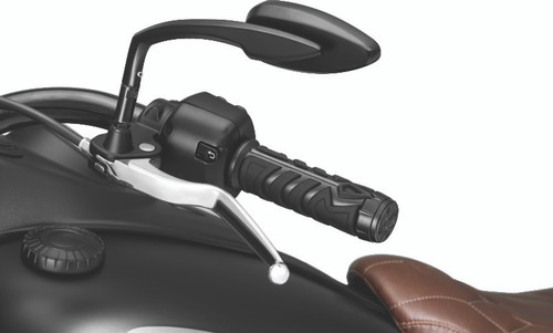 Kuryakyn Teardrop Mirrors Satin Black - Stylish Custom Motorcycle Rearview Mirrors with Convex Glass