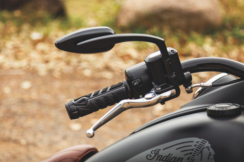 Kuryakyn Teardrop Mirrors Satin Black - Stylish Custom Motorcycle Rearview Mirrors with Convex Glass