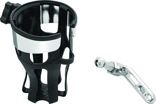 Kuryakyn Reflex Drink Holder Perch Mount Chrome - Secure Beverage Access for Powersports Vehicles