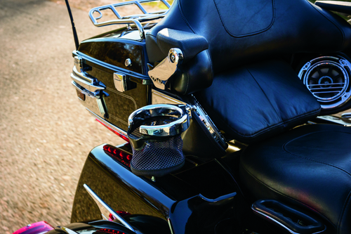 Kuryakyn Passenger Drink Holder with Basket for 14-Up Touring Models – Right Side Chrome Part #1692
