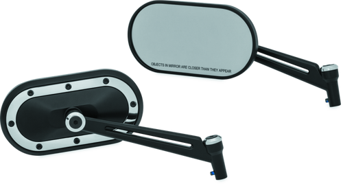 Kuryakyn Heavy Industry Mirrors Satin Black & Chrome - Part 1766
