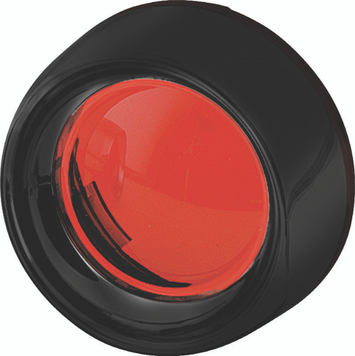 Kuryakyn Deep Dish Bezels with Red Lenses for Harley-Davidson Bullet Turn Signals (Part #5482)