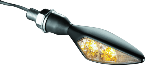Kuryakyn Rhombus Amber Front and Rear Turn Signals - Satin Black, Part #2550