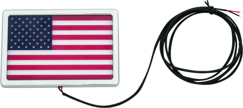 Kuryakyn Freedom Flag LED 4x6 Inches Chrome for Powersports Vehicles