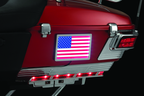 Kuryakyn Freedom Flag LED 4x6 Inches Chrome for Powersports Vehicles