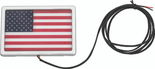 Kuryakyn Freedom Flag LED 4x6 Inches Chrome for Powersports Vehicles