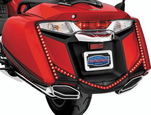 Kuryakyn L.E.D. Rear Fender Tip for Honda Gold Wing (2012-2016) – Gloss Black with Smoke Lens