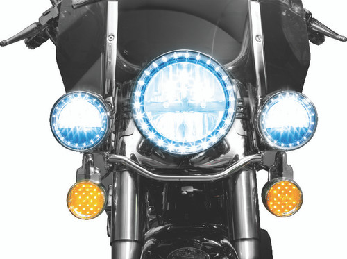 Kuryakyn LED Front Turn Signal Conversion Inserts for Harley Davidson (Part No. 5441)