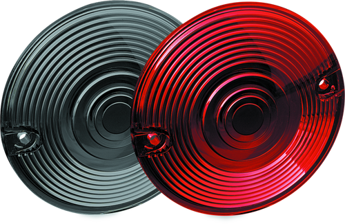 Kuryakyn Red Lenses for 3-1/4 inch Flat Turn Signals – Replacement Set