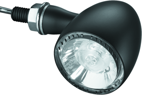Kuryakyn Bullet 1000 White/Amber Clear Lens Satin Black Motorcycle Marker Lights - Part 2555