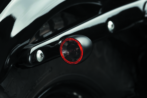 Kuryakyn Bullet 1000 White/Amber Clear Lens Satin Black Motorcycle Marker Lights - Part 2555