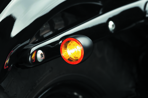 Kuryakyn Bullet 1000 White/Amber Clear Lens Satin Black Motorcycle Marker Lights - Part 2555