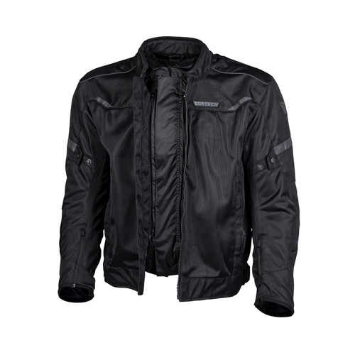 Cortech Aero-Flo Air Jacket in Black, Large – Mesh Motorcycle Jacket for Breathable Comfort