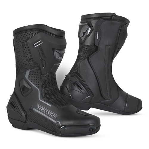 Cortech REVO RR Air Boot Black Size 8 - Durable Motorcycle Footwear