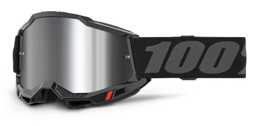 100% ACCURI 2 Black Mirror Silver Goggles – Enhanced Vision and Comfort