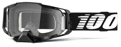 100% ARMEGA Black Clear Goggles - Model ARMEGA BLK CLR