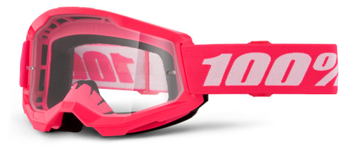 100% Strata 2 Pink Clear Goggles - Model 5651100800 for Enhanced Vision and Comfort