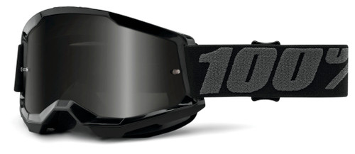 100% STRATA 2 Sand Black Smoke Goggles – Premium Eye Protection for Cycling and Motorsports