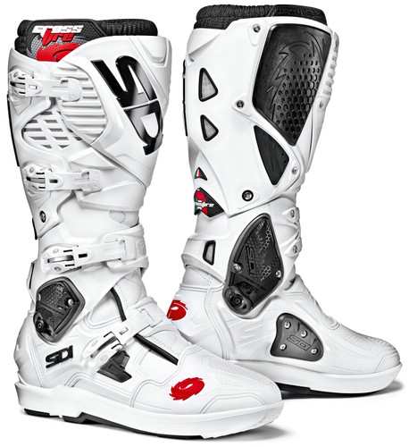 Sidi Crossfire 3 SRS Offroad Motorcycle Boots - Size 42, White