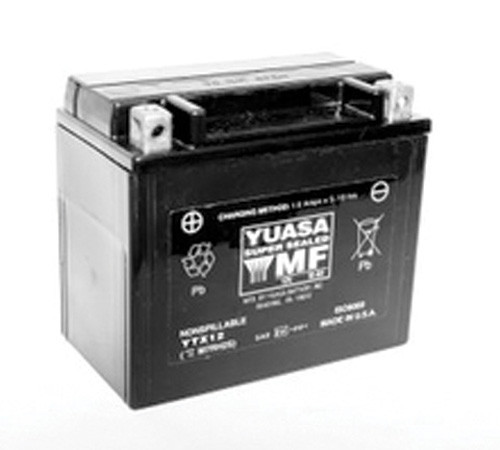YUASA YTX12 Factory Activated Maintenance-Free 12V Battery