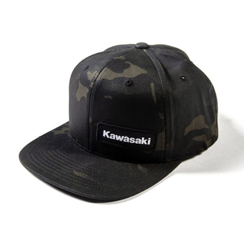 Factory Effex Kawasaki Camo Snapback Hat in Black - Comfortable and Stylish Headwear