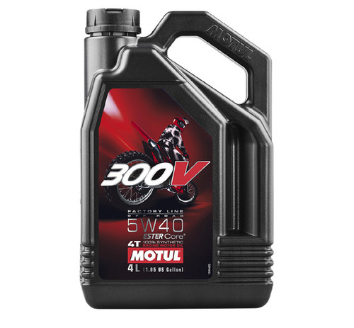 MOTUL 300V FL Off Road 5W40 Synthetic Motor Oil - 4 Liter Container