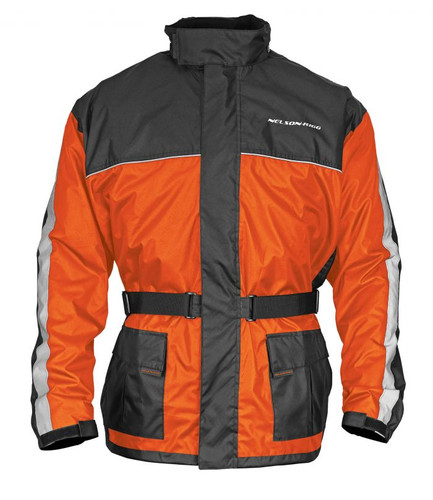 Nelson Rigg Solo Storm Jacket Orange/Black XL - Waterproof Motorcycle Gear
