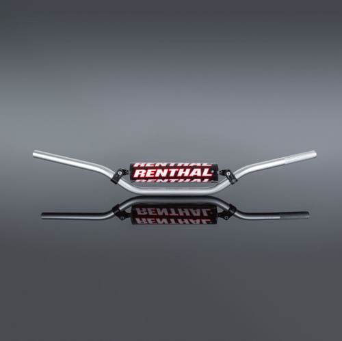 Renthal 722-1/8 inch Padded Handlebar Silver for Motorcycles