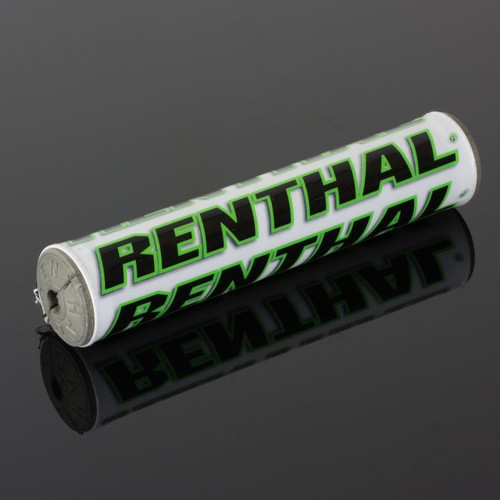Renthal SX Pad 10 inch White/Green – Durable Motorcycle Handlebar Pad