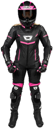 Cortech Revo Sport Air 1-Piece Leather Motorcycle Suit in Black, Model REVO SPRT AIR 1PC BK/PK WLRG