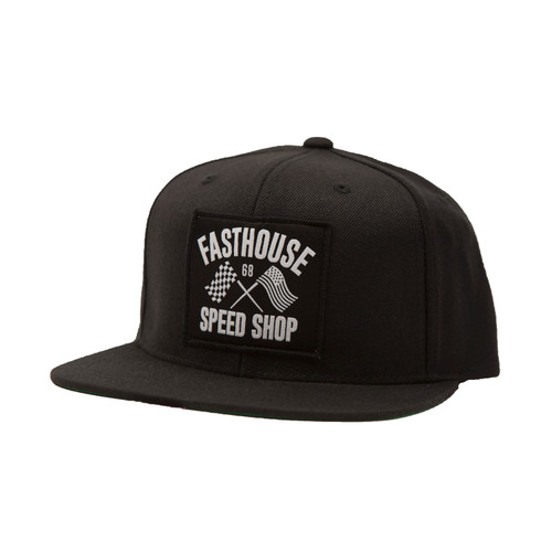 FastHouse YTH Fast Flags Hat Black - Youth Sports Cap with Adjustable Fit