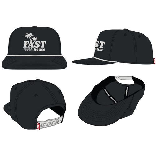 FastHouse VACAY HAT Black OS – Stylish Sun Protection Hat