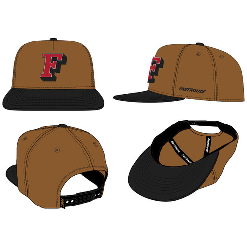 FastHouse Capital Hat Camel Black OS - Stylish Men’s Fedora Hat