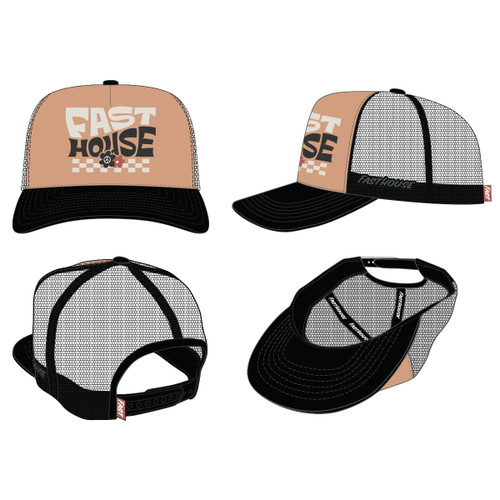 FastHouse Flourish Hat Peach/Black OS - Stylish and Comfortable Headwear