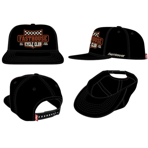 FastHouse KREST Hat Black OS - Stylish Black Baseball Cap for Men and Women