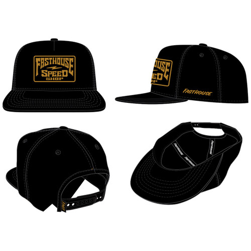 FastHouse Record Hat Black OS – Classic Baseball Cap for Casual Wear
