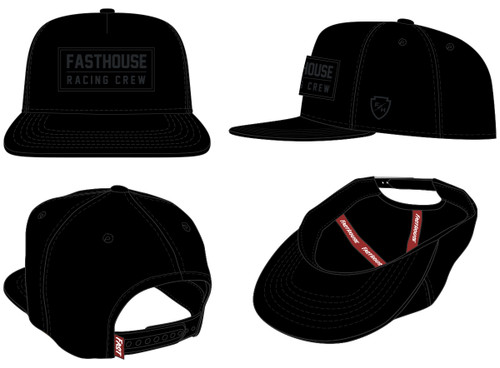 FastHouse Racing Crew Hat Black OS – Stylish and Comfortable Motorsport Cap