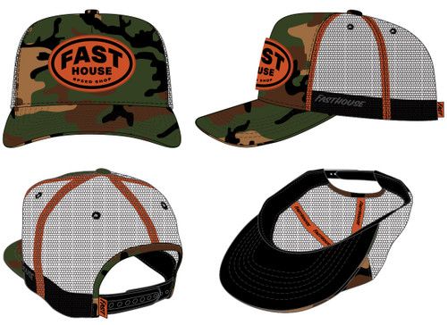 FastHouse Archie Hat Camo OS – Versatile Outdoor Cap with Adjustable Fit