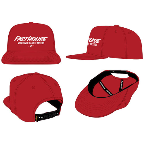 FastHouse Enterprise Hat Red OS - Durable Work Hat for Industrial Use